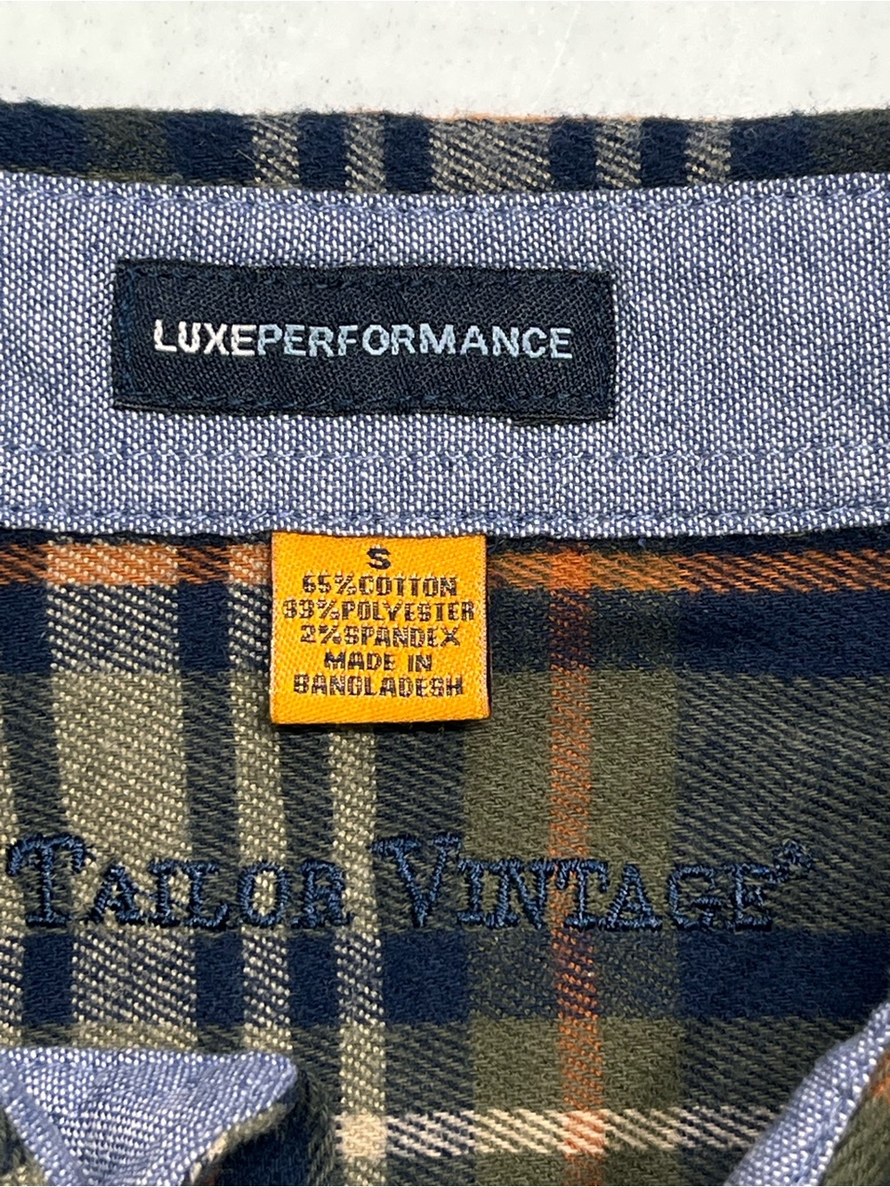 Tailor Vintage Men’s Army Telluride Plaid Stretch Flannel Shirt. Size Small. - Picture 7 of 10
